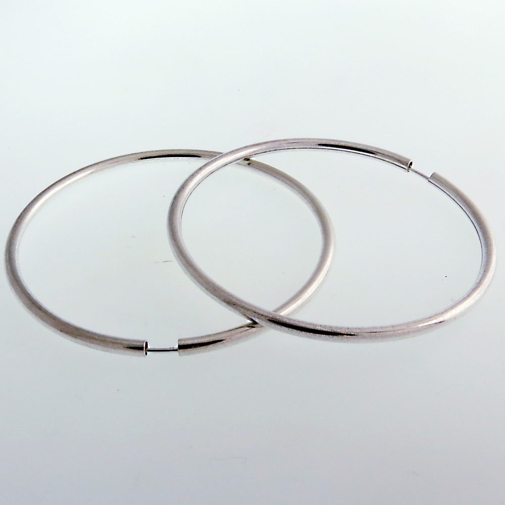 Par aros argolla caño cubano 2,2 mm. Diametro: 5,5 cm aprox