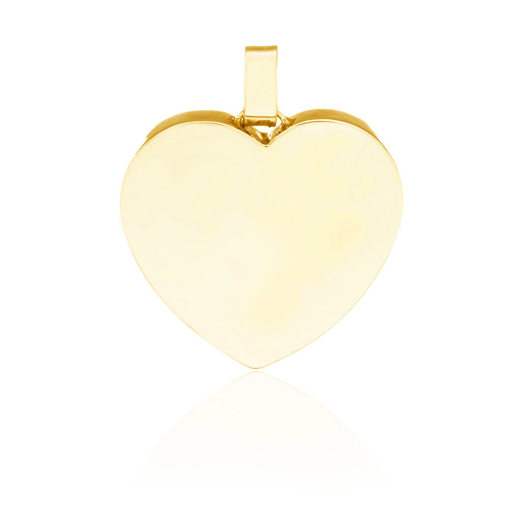 Colgante corazon amarillo. 3,5 cm aprox