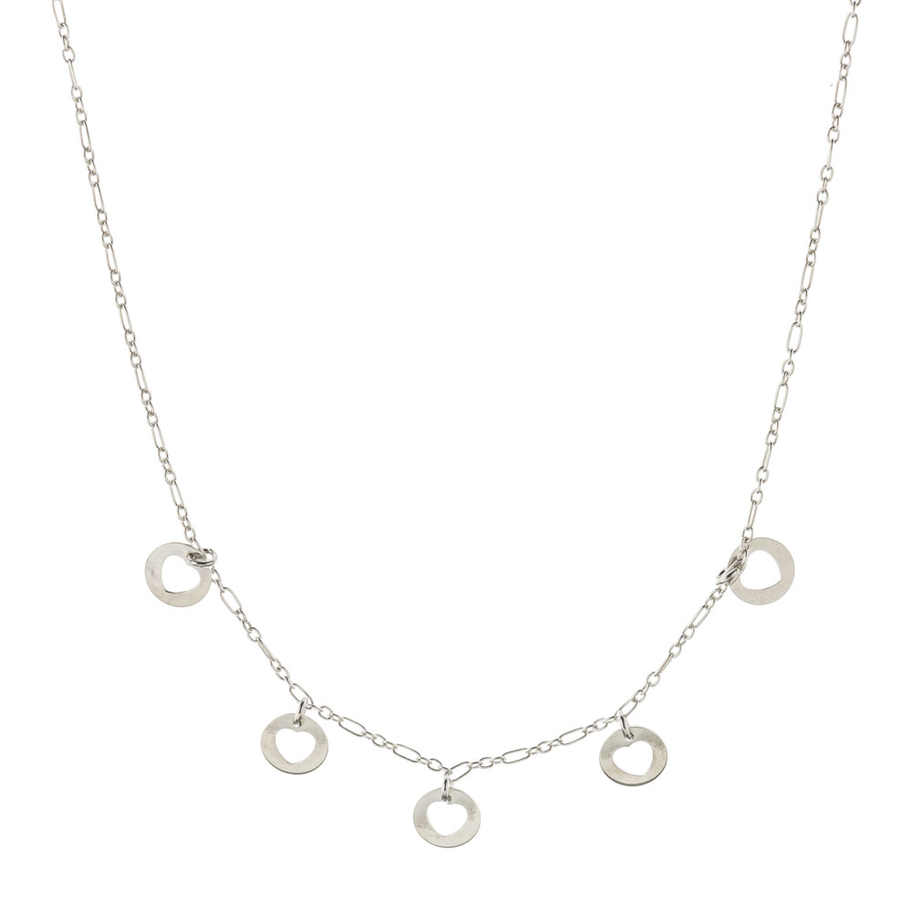 Conjunto 5 dijes circulos con corazon