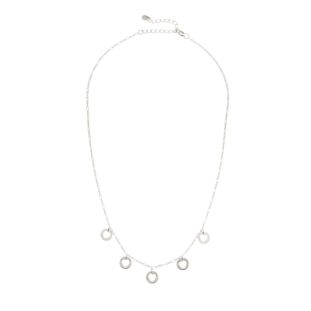 Conjunto 5 dijes circulos con corazon