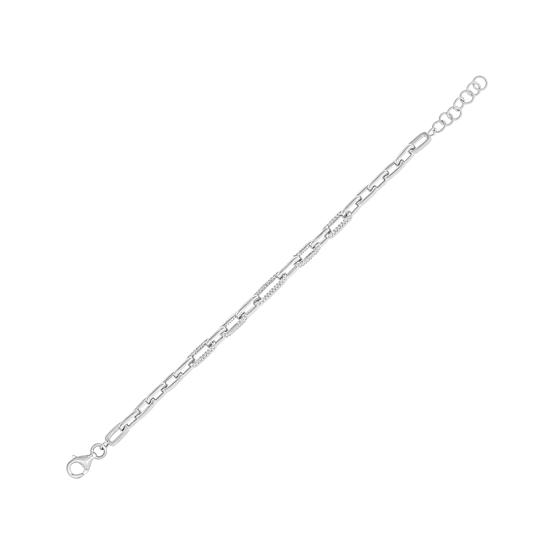 Pulsera linea premium, eslabonada, con piedras en el centro