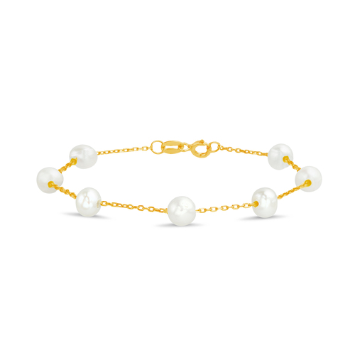 Pulsera amarilla de perlas