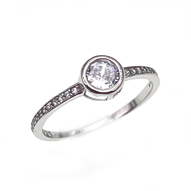 ANILLO SOLITARIO CUBIC VIROLA PIEDRAS COMPLEMENTARIAS
