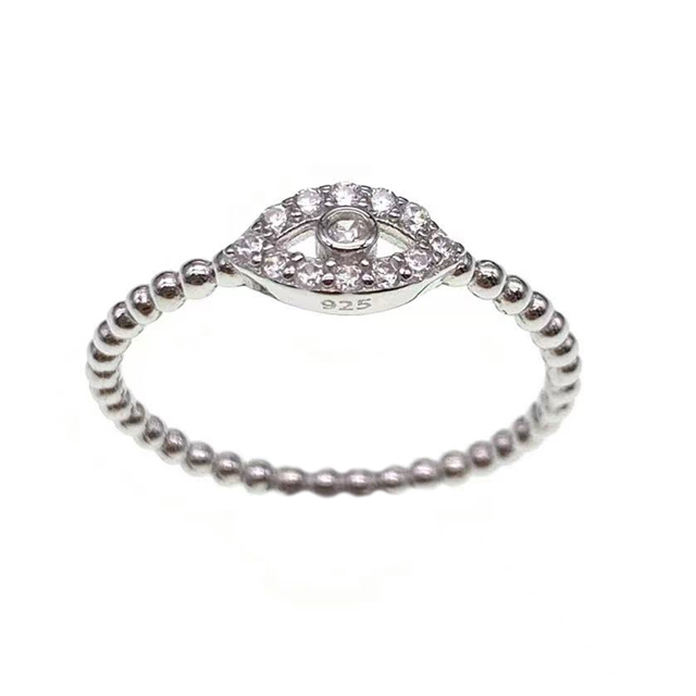 ANILLO OJITO CON CUBIC CUERPO BOLITAS
