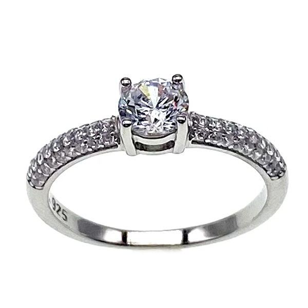 ANILLO SOLITARIO CUBIC PIEDRAS COMPLEMENTARIAS