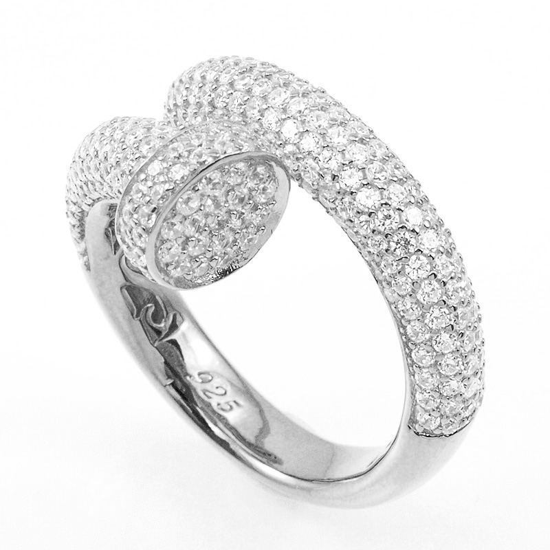 ANILLO BLANCO PREMIUM TORNILLOS PAVE ANCHO