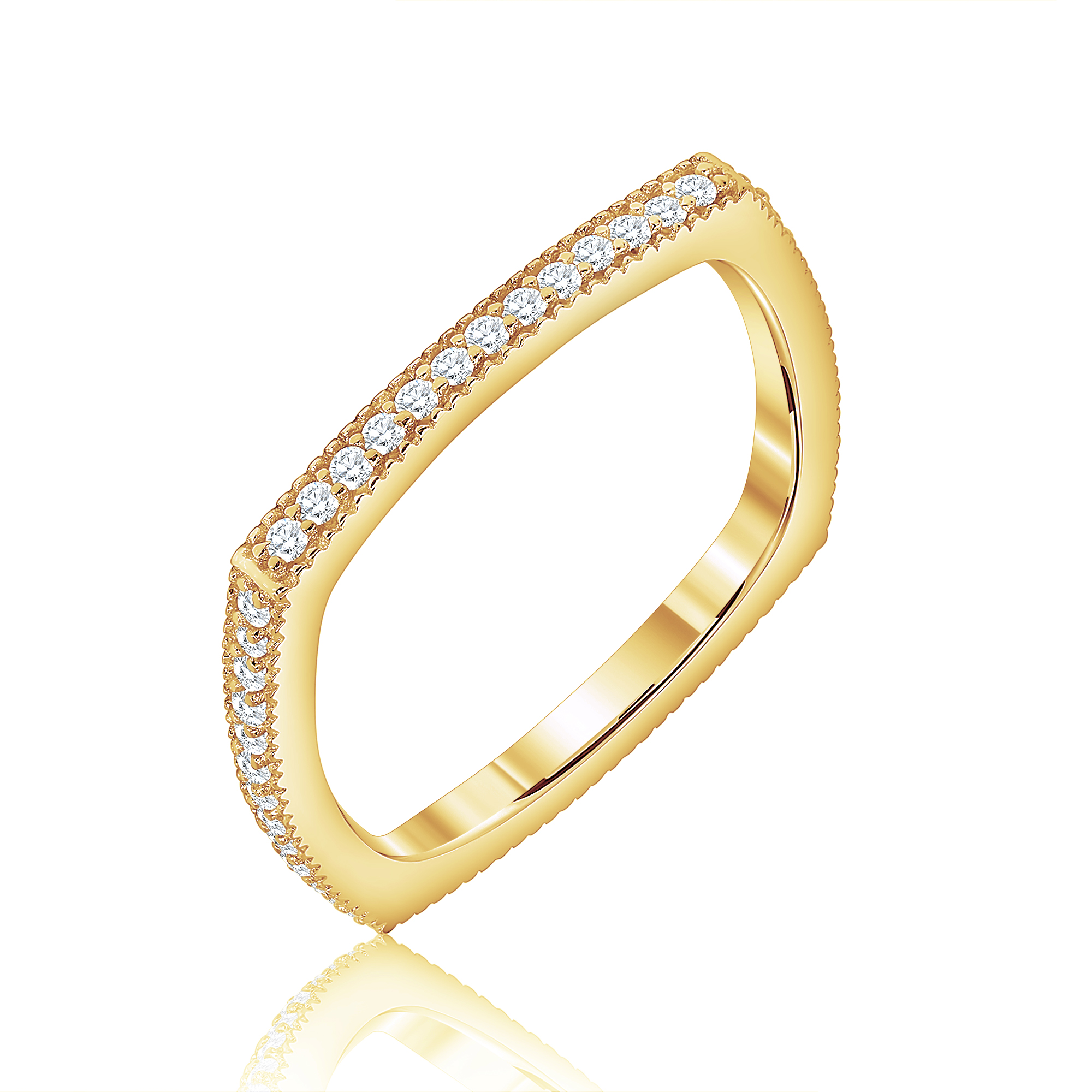 ANILLO AMARILLO CUADRADO SIN FIN