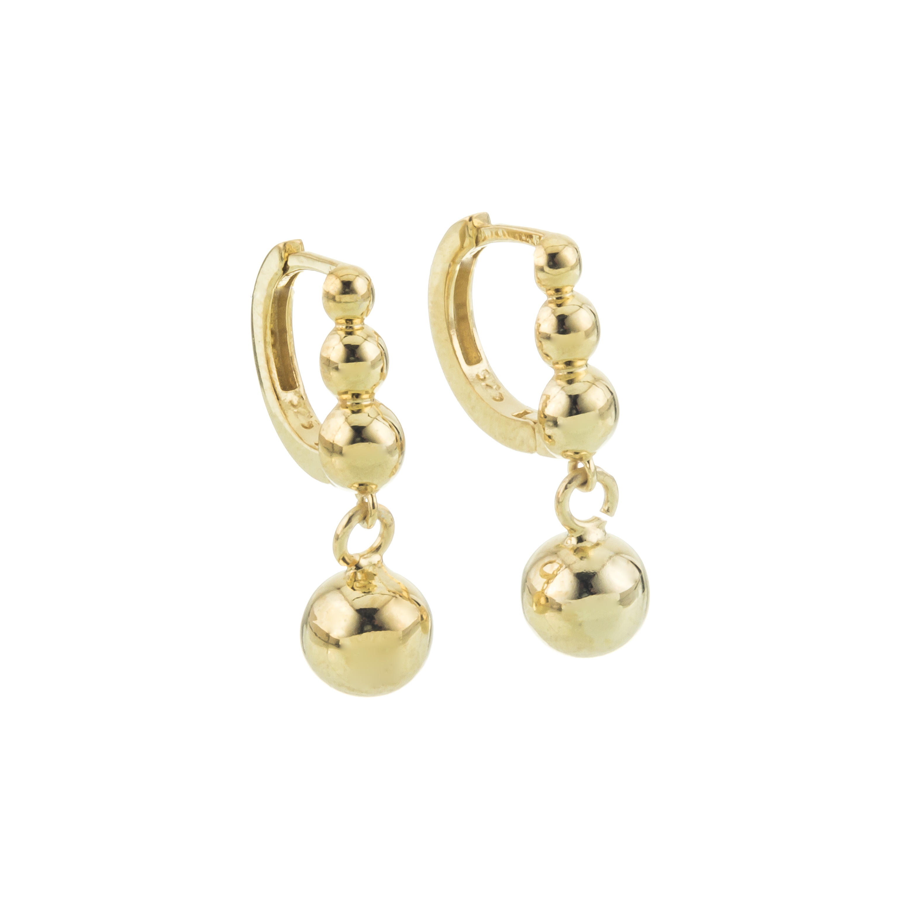 AROS DORADO BRISURA BOLITA COLGANTE