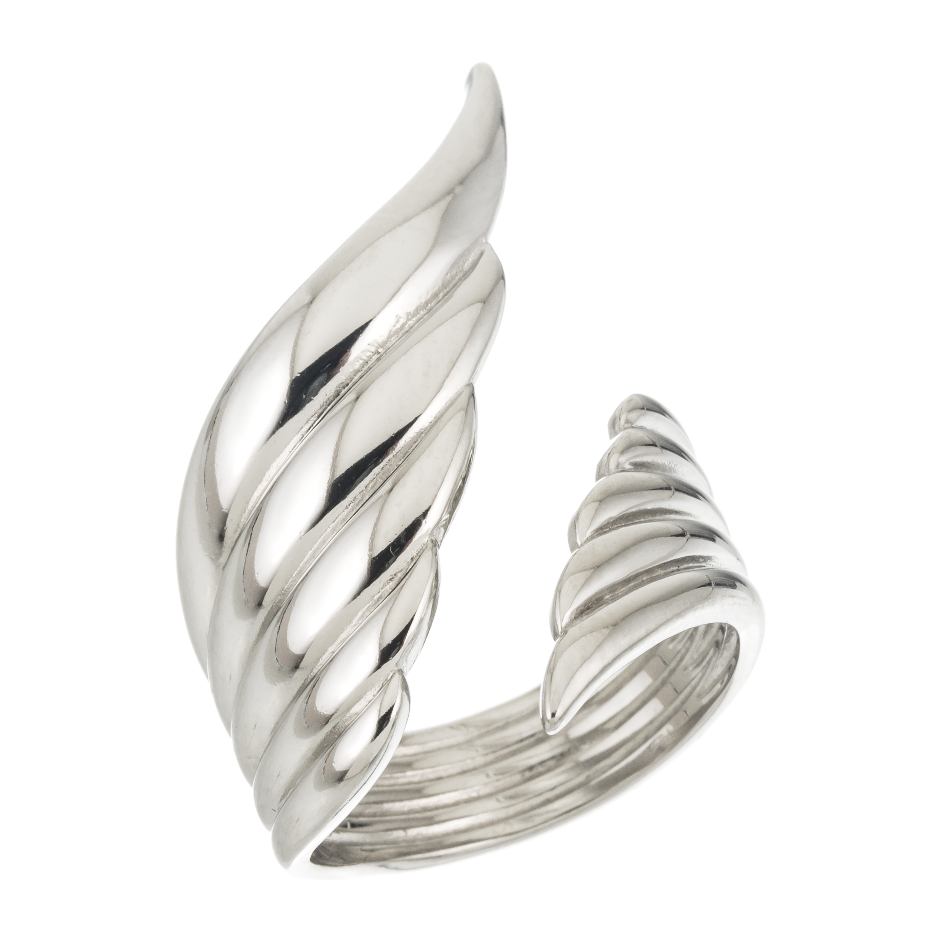 ANILLO BLANCO ABIERTO ALADO