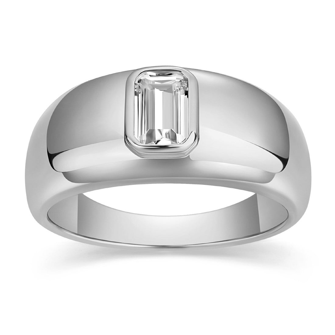 ANILLO BLANCO CABUYON BAGUET