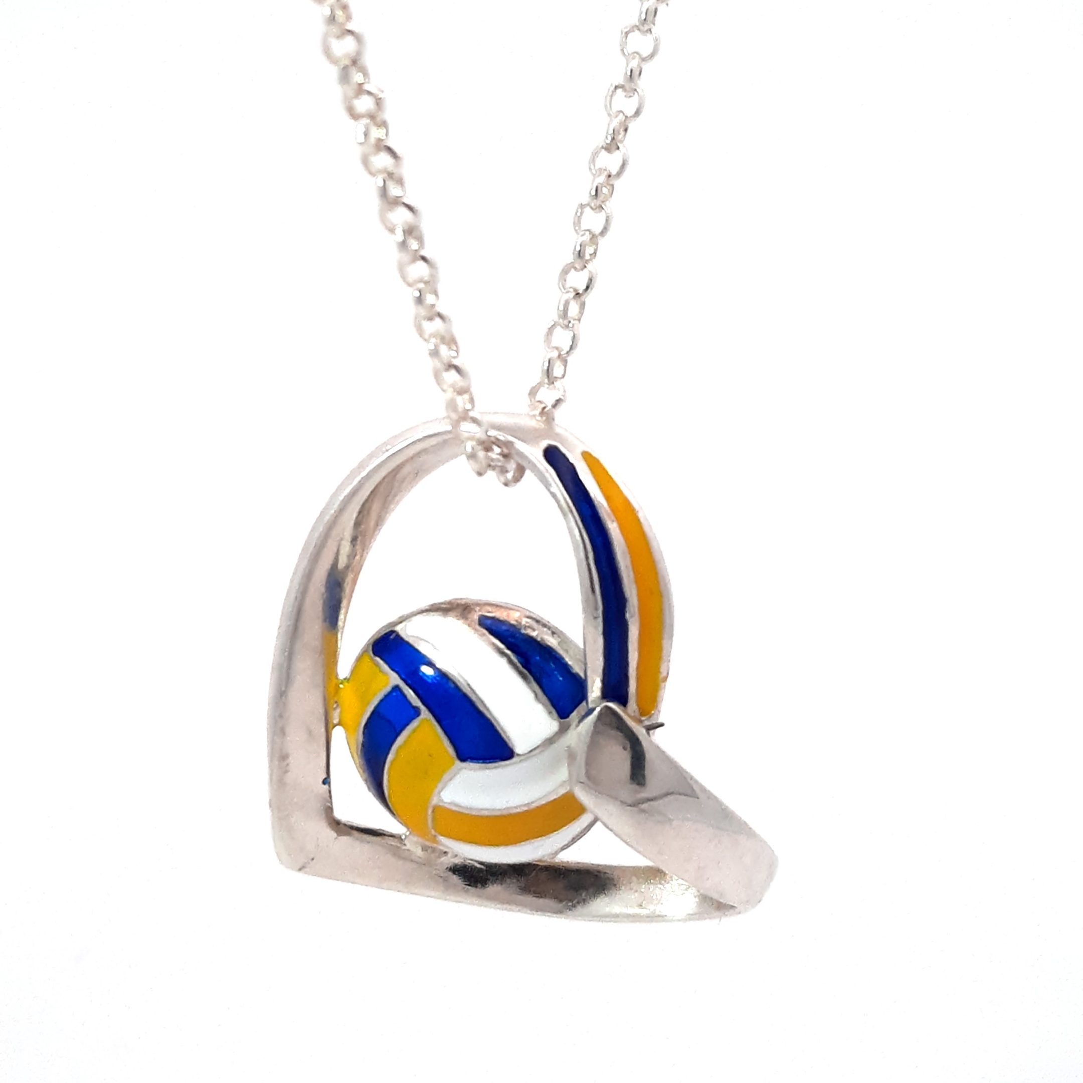 DIJE VOLEY CORAZON ESMALTADO 2CM APROX. (SOLO COLGANTE)