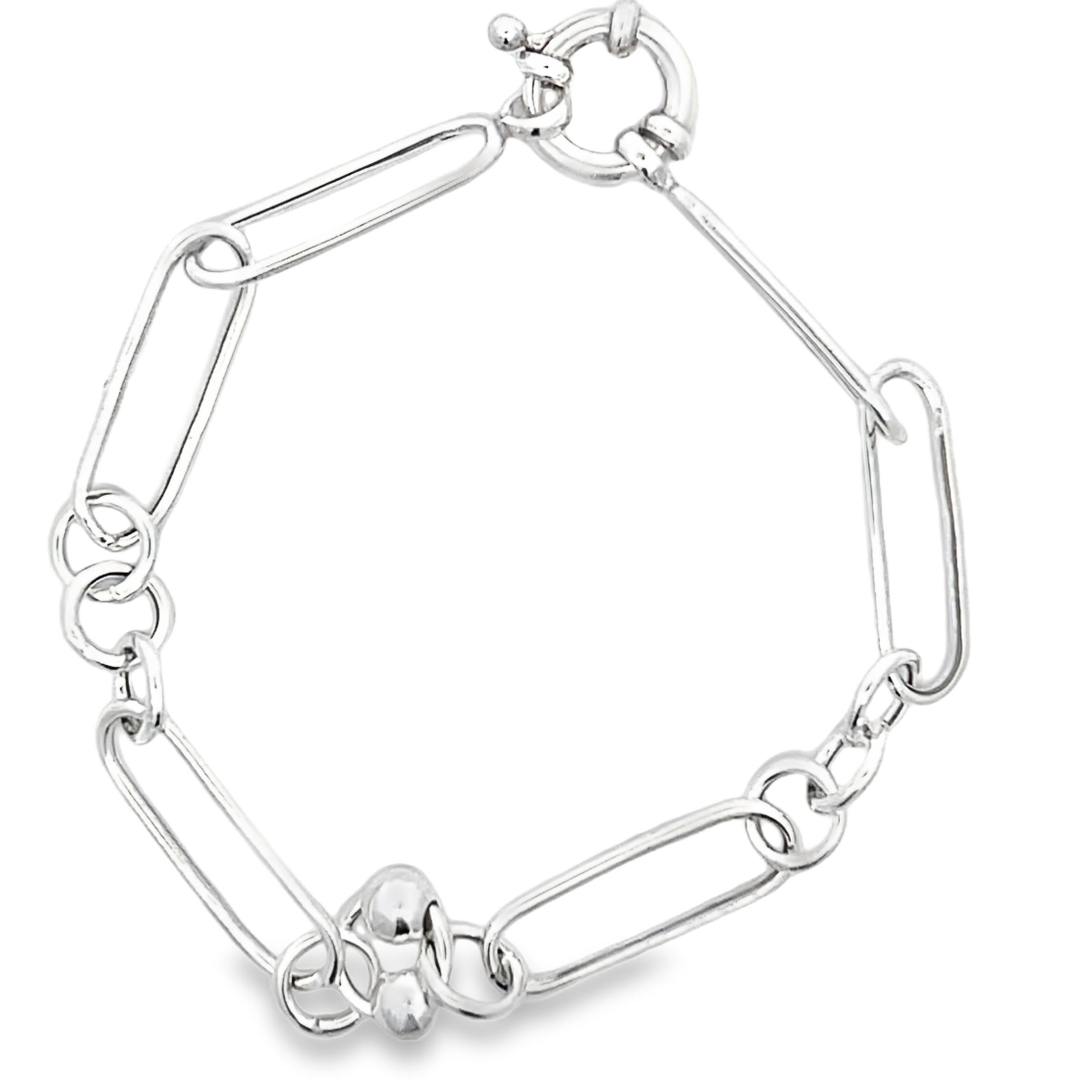 PULSERA OVAL CIRCULO BOLITA