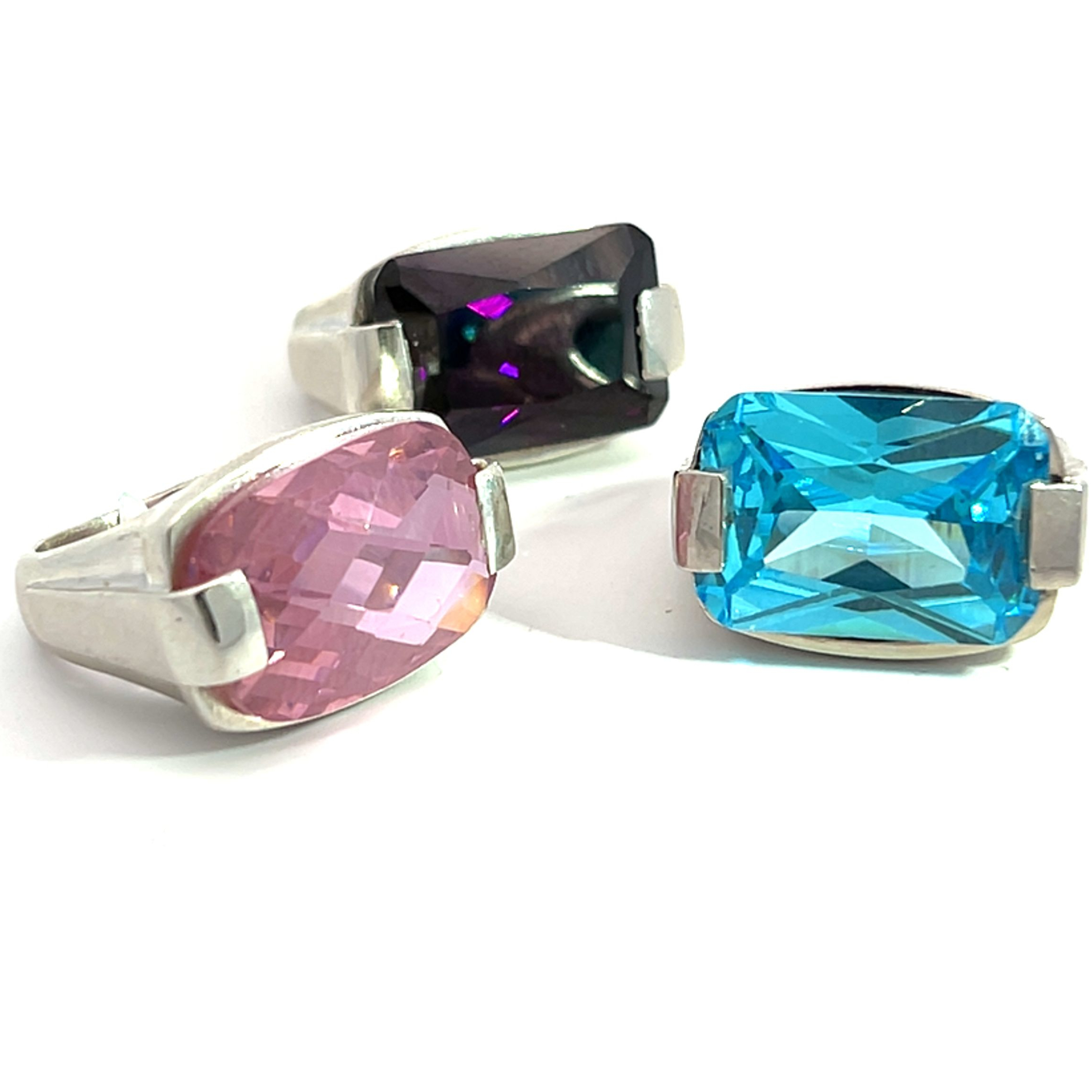 Anillo brazos rectangular platabella ( varios colores )