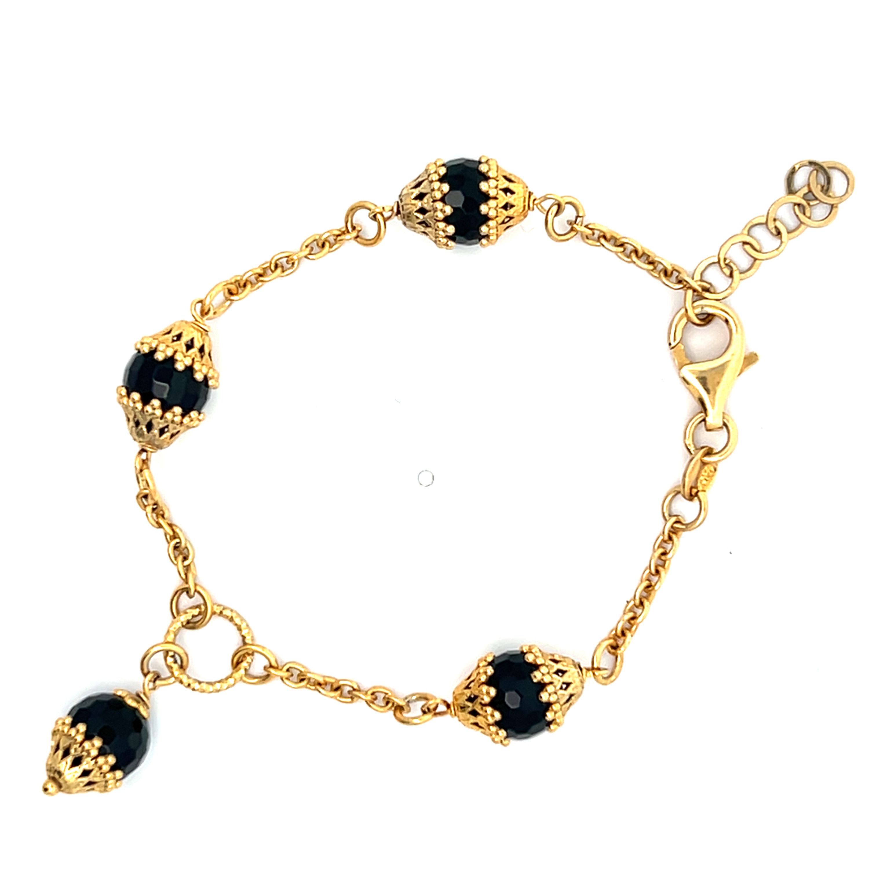 PULSERA ONIX EN TONELES AMARILLA