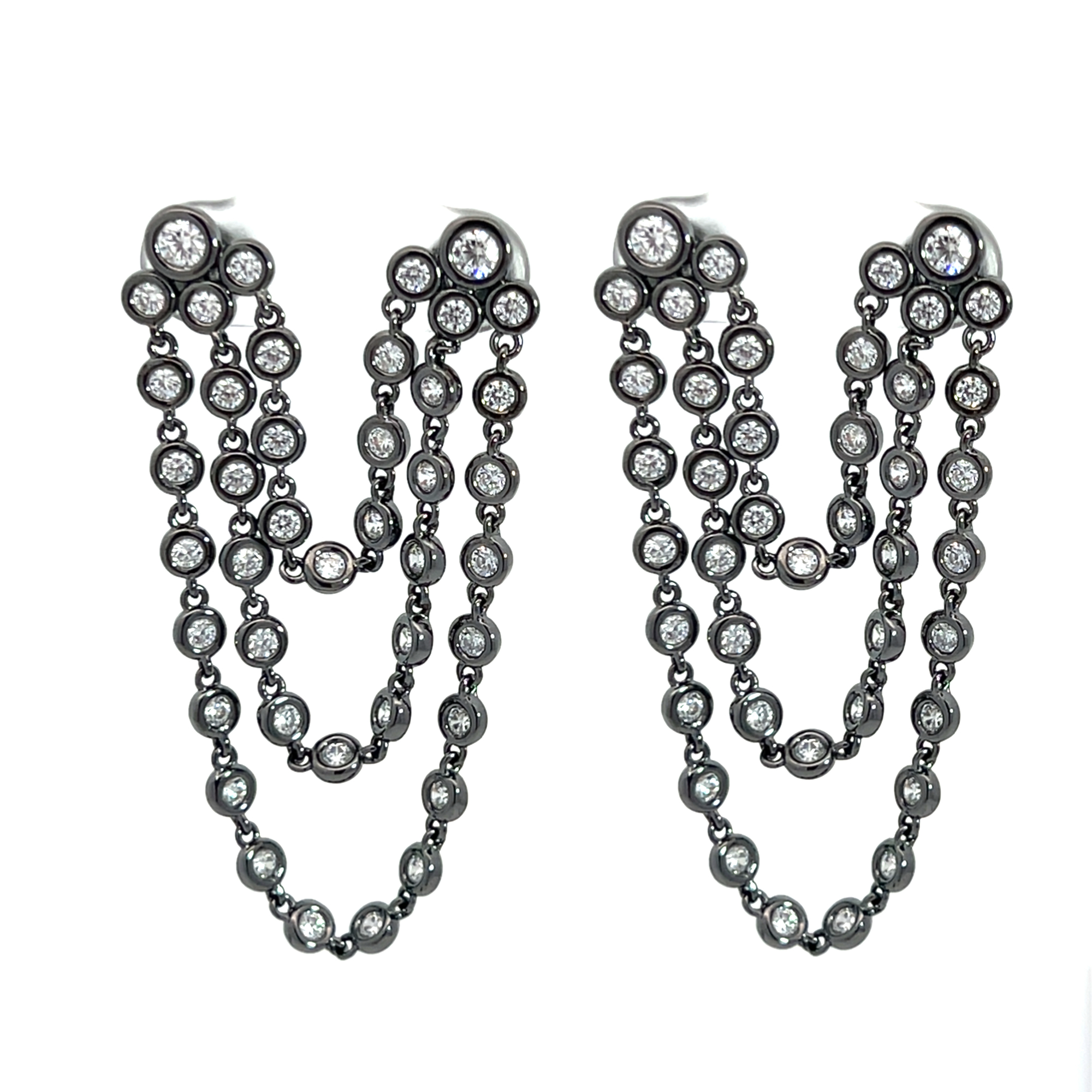 AROS RODIO NEGRO CADENA COLGANTE MULTISUSANITOS