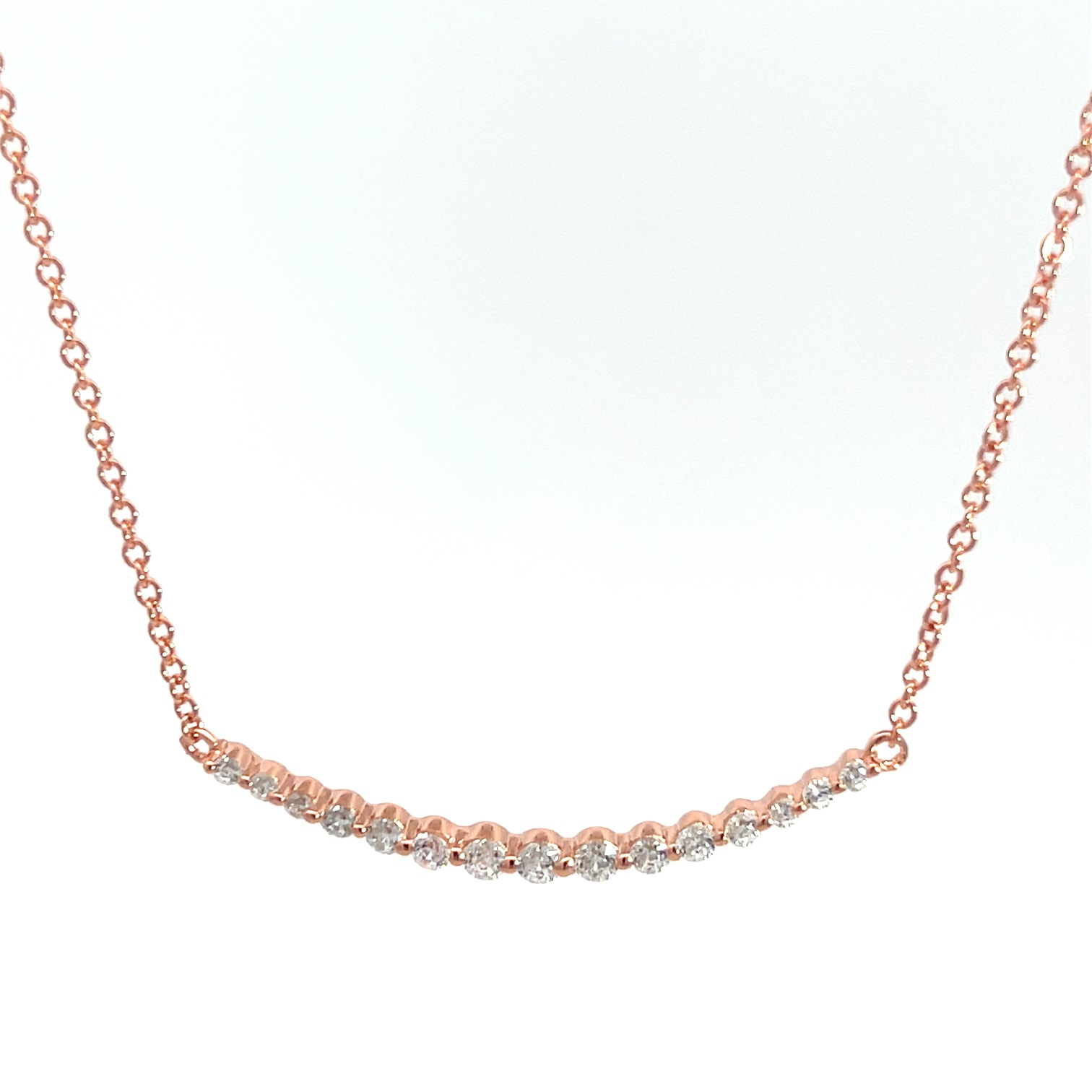 CONJUNTO ROSADO  CON DIJE CURVO TENIS PIEDRAS BLANCAS PREMIUM 45+5CM