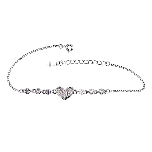 PULSERA CENTRO CORAZON PAVE SUSANITOS COMPLEMENTARIOS