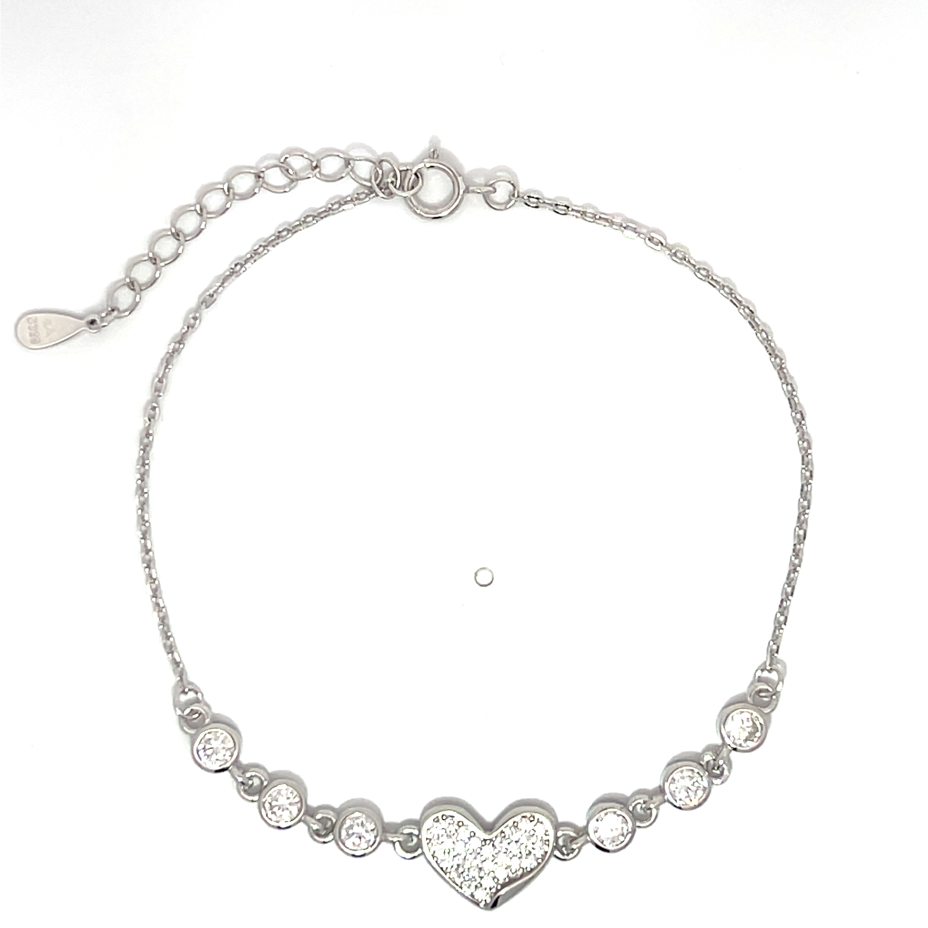 PULSERA CENTRO CORAZON PAVE SUSANITOS COMPLEMENTARIOS