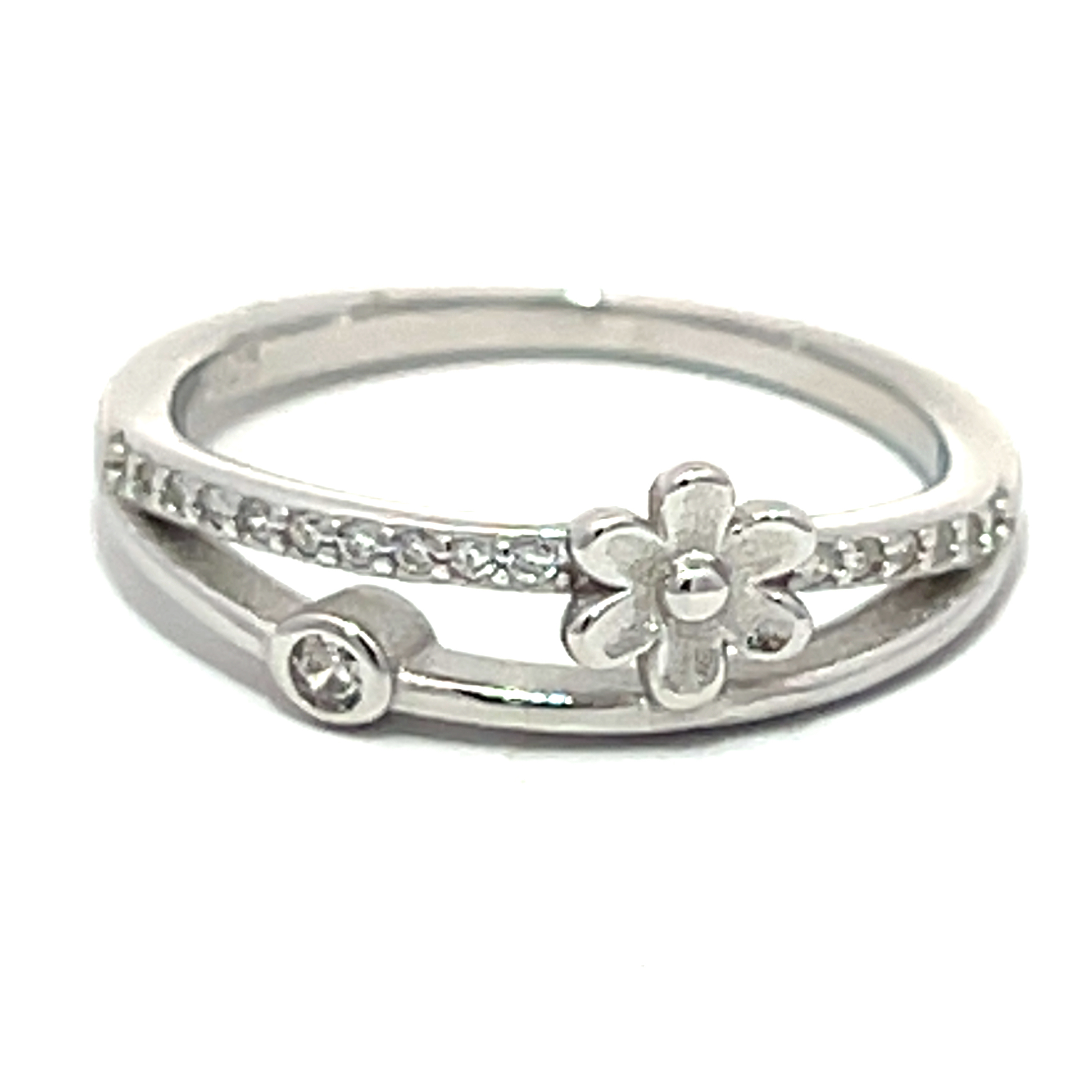 ANILLO DOBLE MEDIO SIN FIN CON FLOR Y SUSANITO