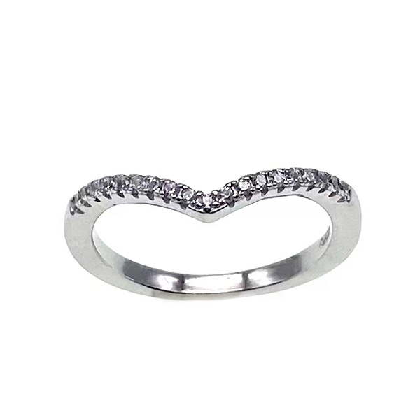 ANILLO FORMA V CON PIEDRAS