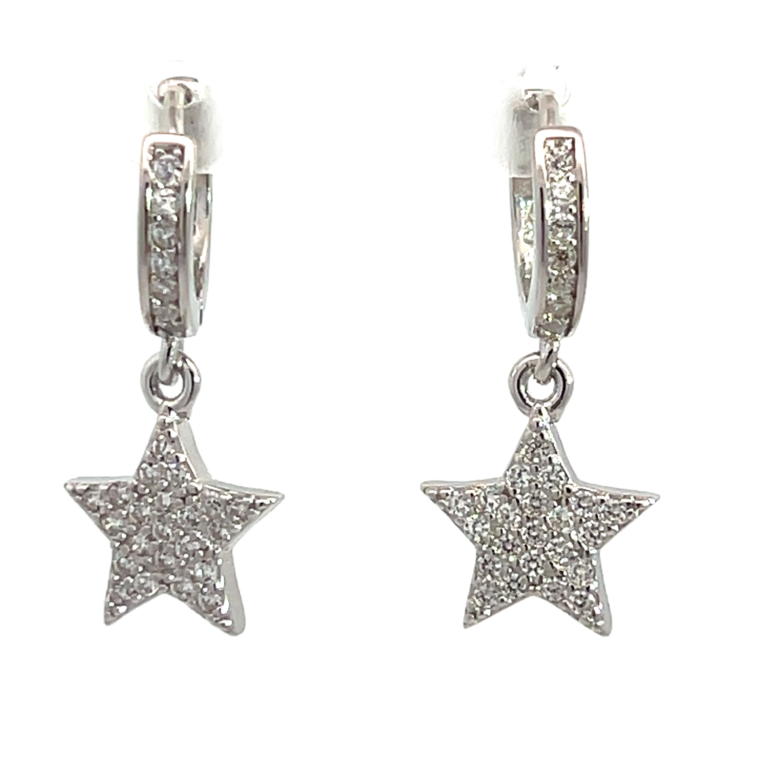 AROS ESTRELLA COLGANTE PAVE 12MM DIAM.