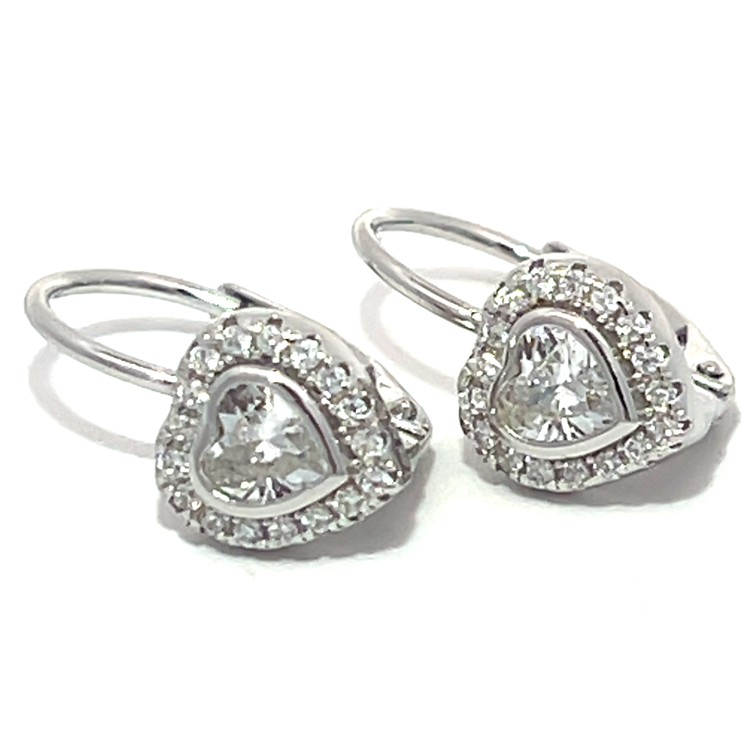 AROS BRIZURA PIEDRA CORAZON BLANCA CENTRAL PAVE ALREDEDOR