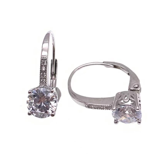 AROS BRIZURA PIEDRA BLANCA CON GRIFAS Y PAVEE