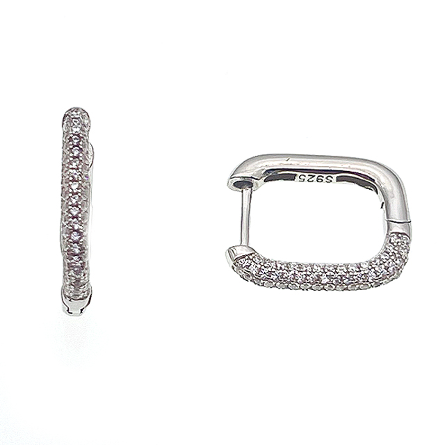 AROS HERRADURA REDONDOS MITAD PAVE
