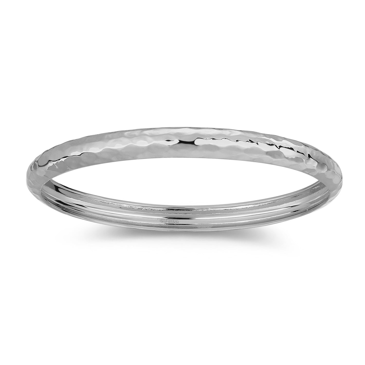PULSERA BLANCO ESCLAVA MARTILLADA 55X60CM DIAM.