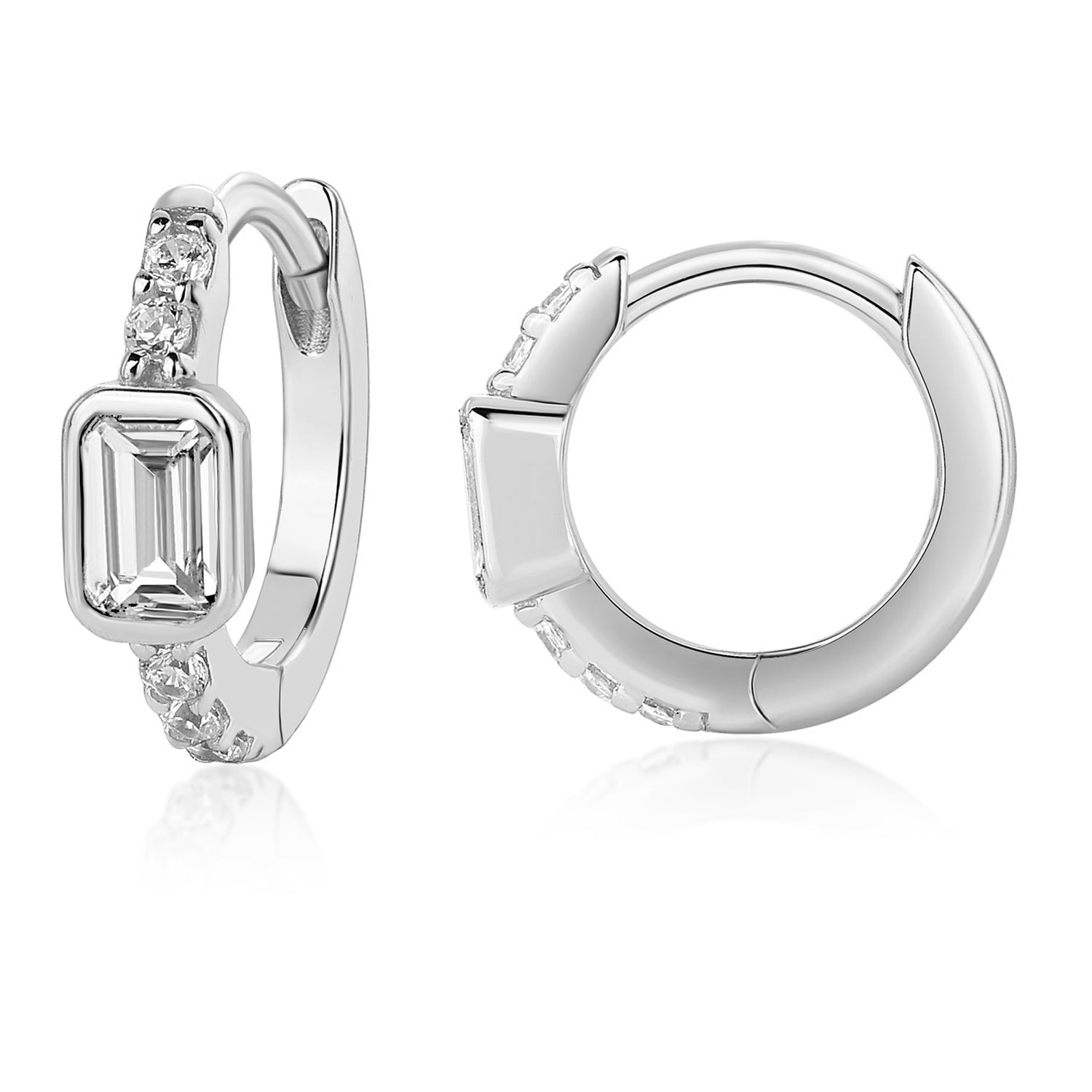AROS BLANCO ARGOLLA BAGUET 12MM DIAM.