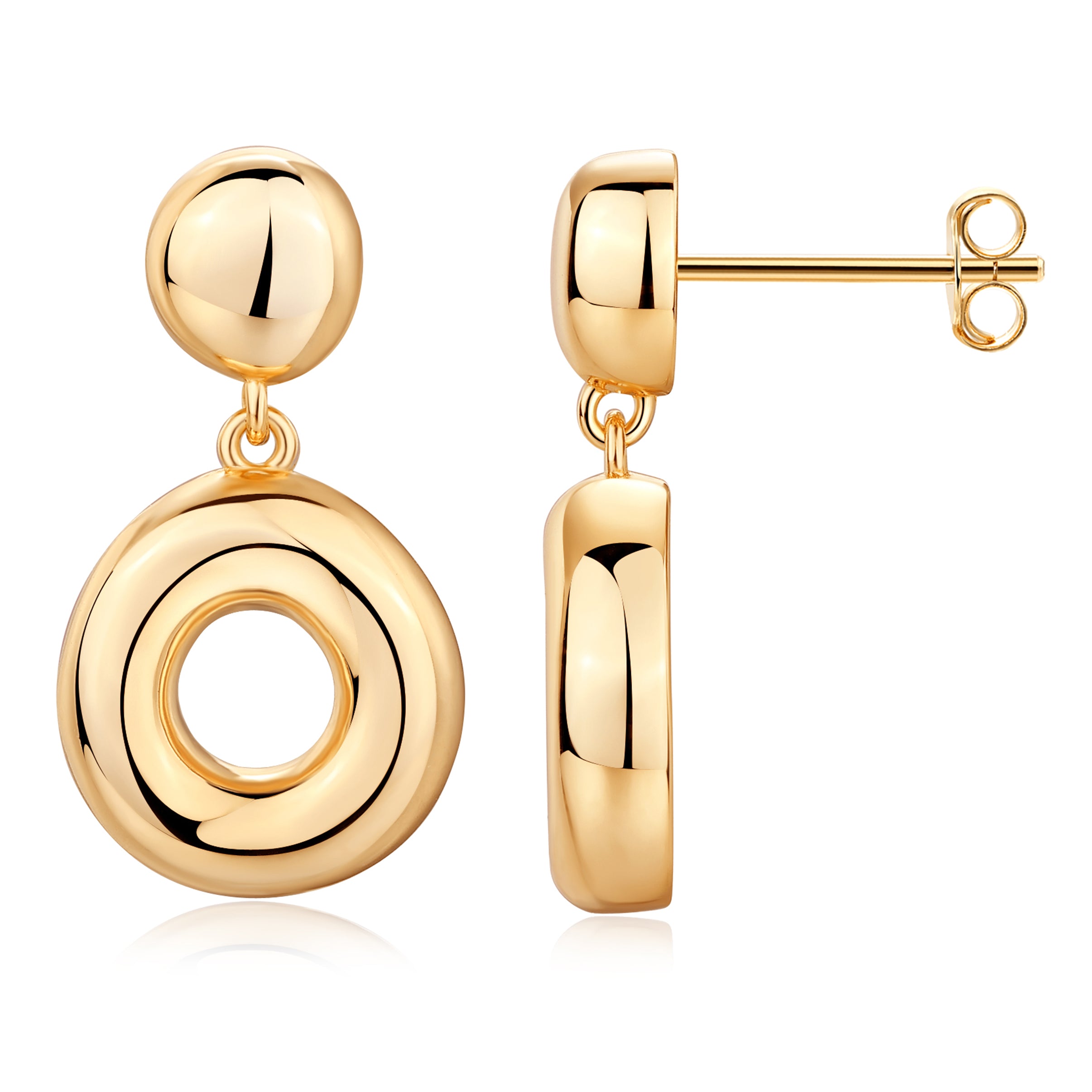 AROS DORADO CIRCULO INFLADO COLGANTE