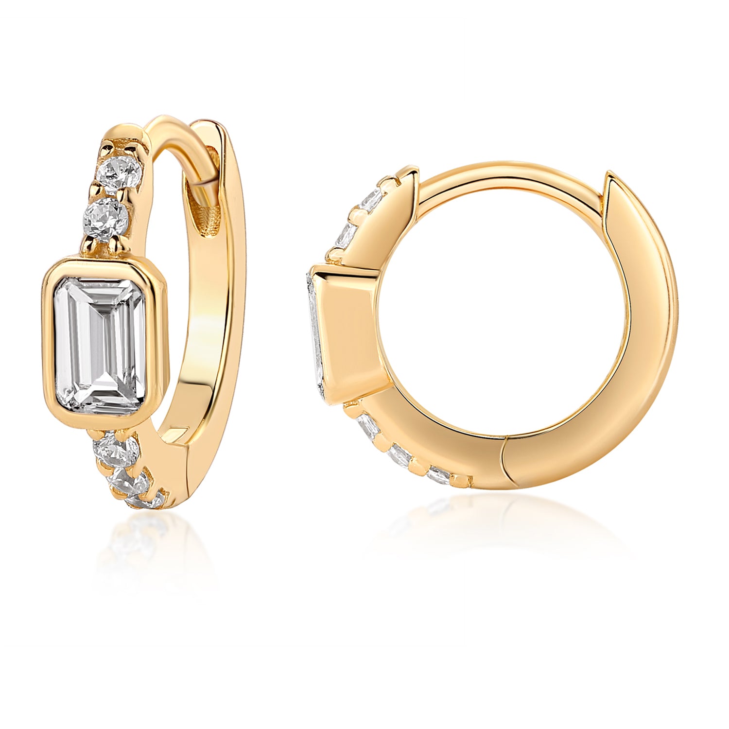 AROS DORADO ARGOLLA BAGUET 12MM DIAM.