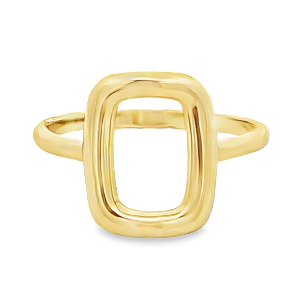 ANILLO DORADO CONTORNO RECTANGULAR INFLADO