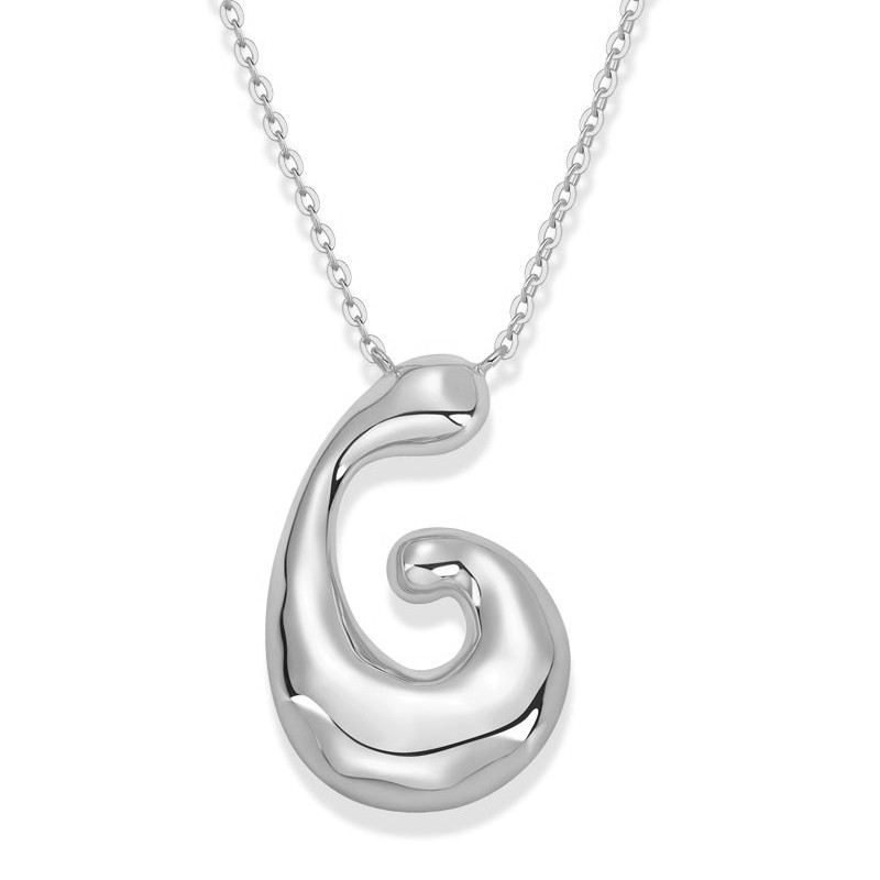 COLLAR BLANCO ESPIRAL IRREGULAR 42+5CM