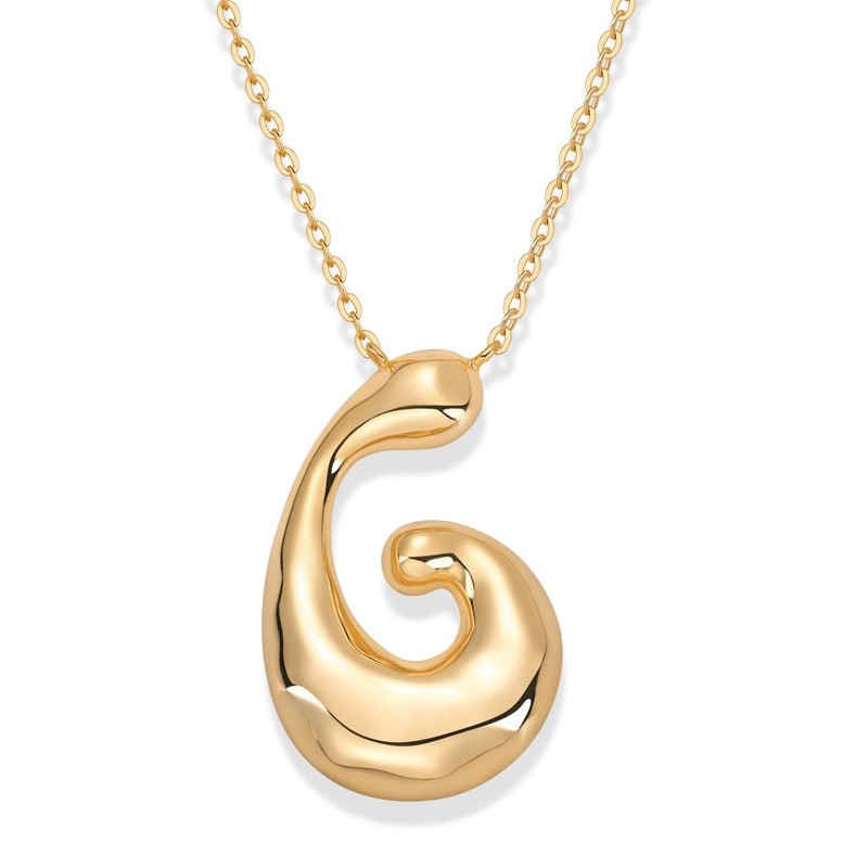 COLLAR DORADO ESPIRAL IRREGULAR 42+5CM