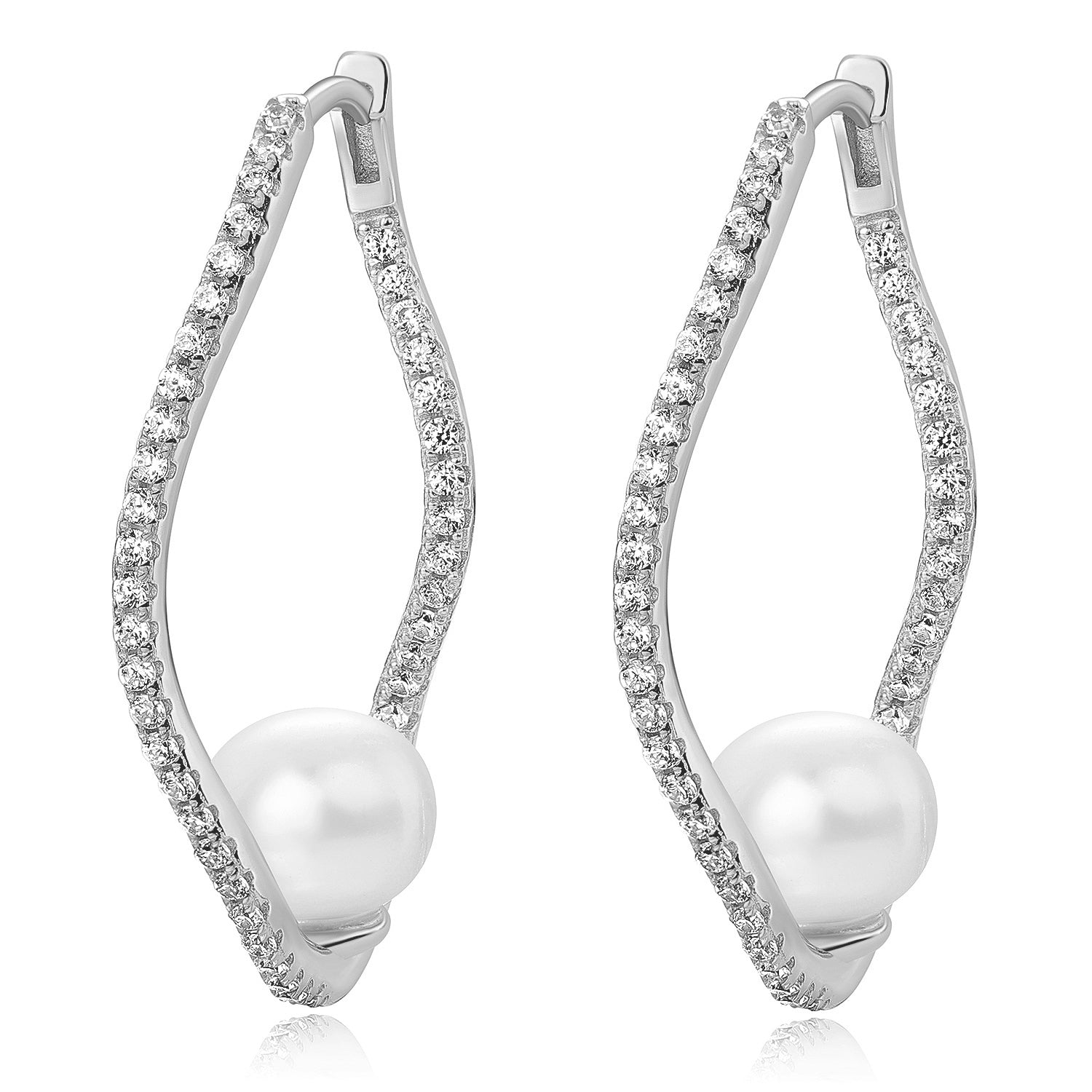 AROS BLANCOS IRREGULAR CONTORNO PAVE CON PERLA