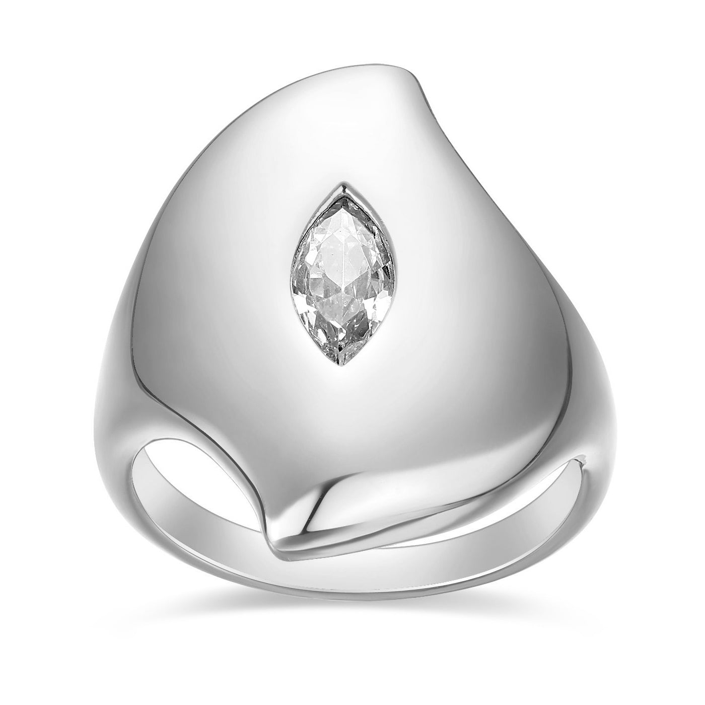 ANILLO BLANCO PUNTAS PIEDRA NAVET