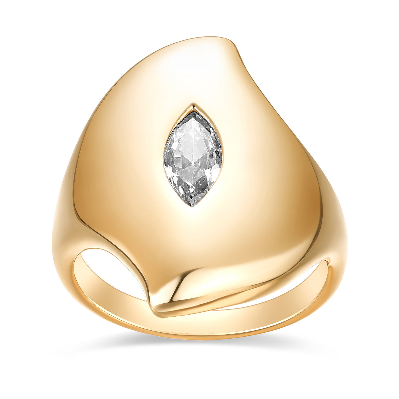 ANILLO DORADO PUNTAS PIEDRA NAVET