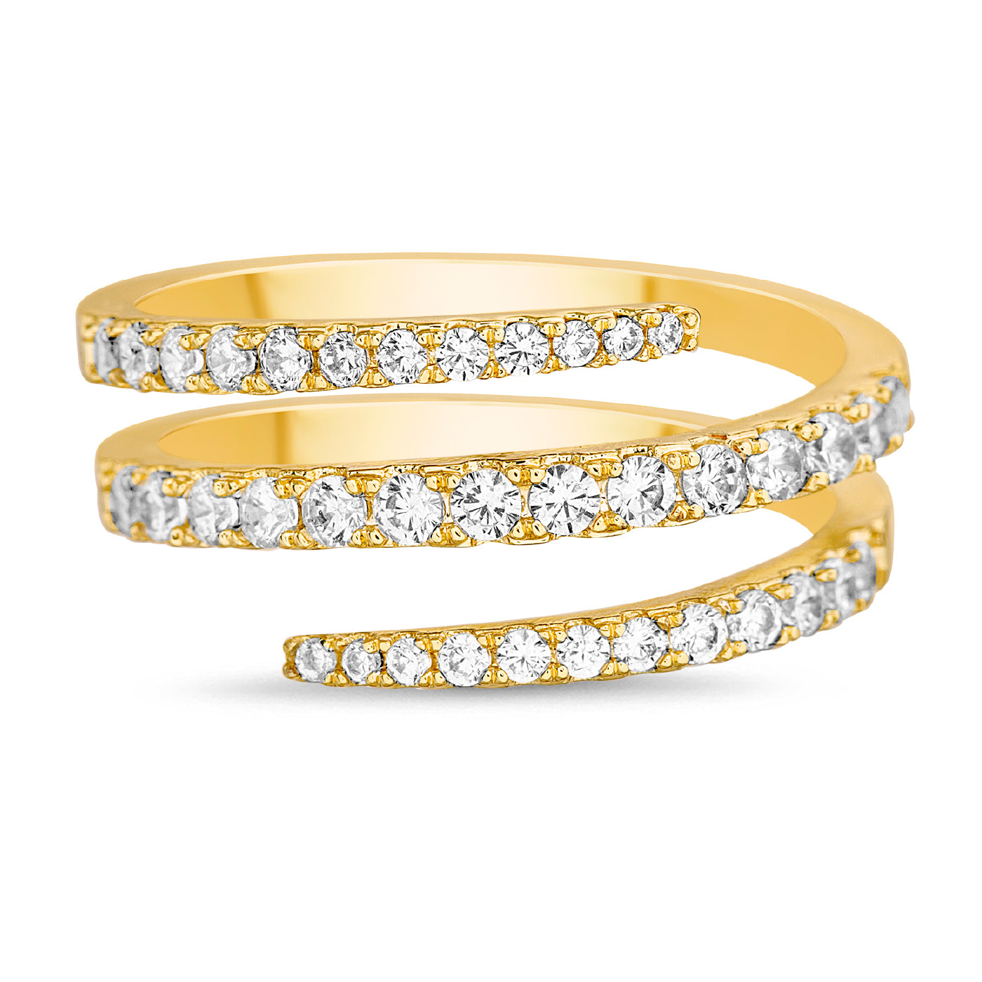ANILLO DORADO TRES TIRAS MEDIO SIN FIN ABIERTO
