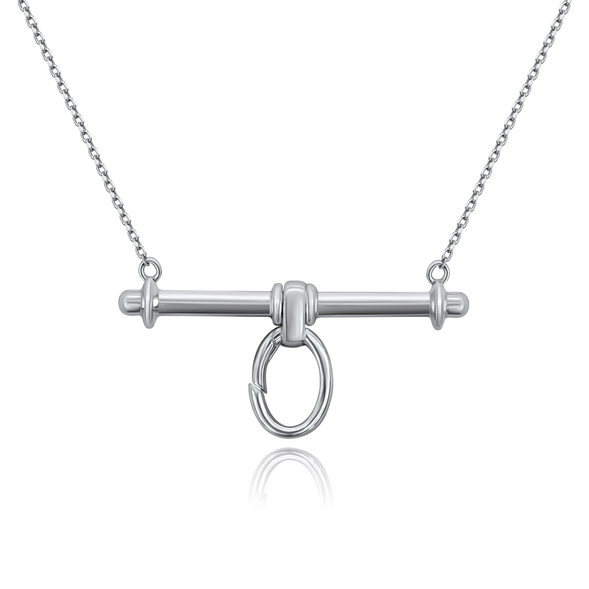CONJUNTO BLANCO BARRITA TRABAS OVALO CENTRAL PREMIUM 42+5CM