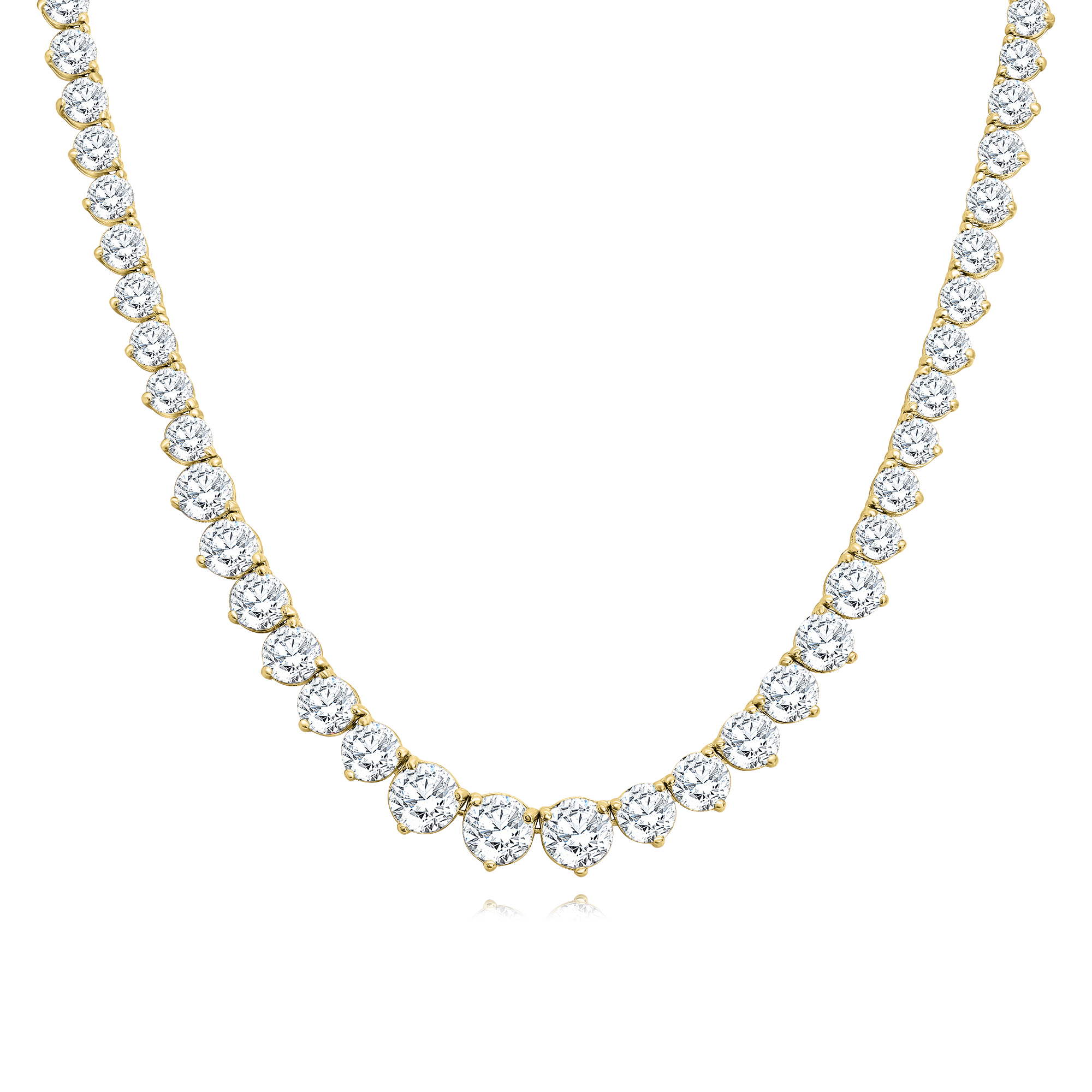 GARGANTILLA DORADO TIPO TENIS GRIFAS CON PIEDRAS PREMIUM