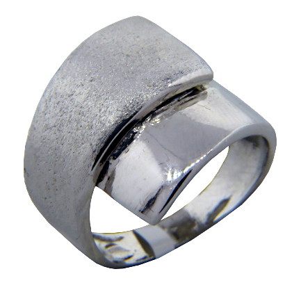 Anillo cruzado plano platabella