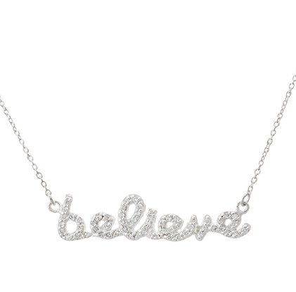 conjunto believe pave con cadena blanco