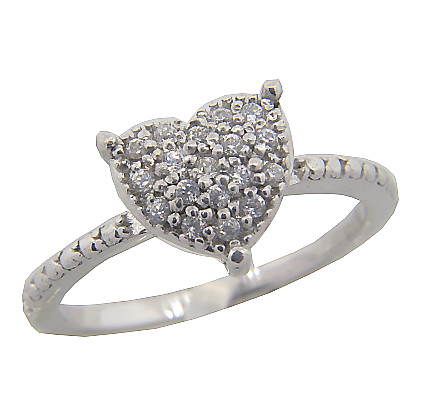 anillo corazon chico pave finito cubic blanco