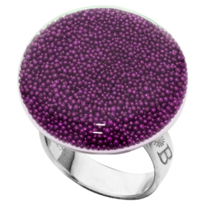 anillo bubble plano violeta
