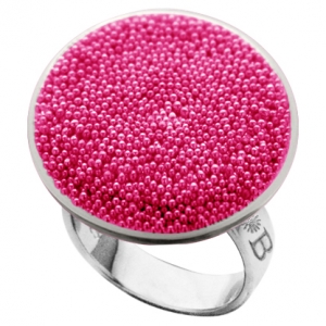 anillo bubble plano rosa