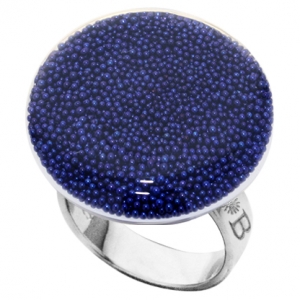 anillo bubble plano azul