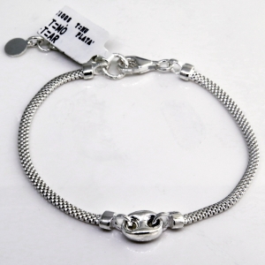 Pulsera fope chata, con eslabones al centro