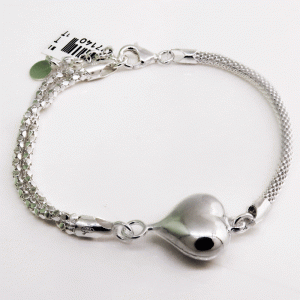 Pulsera corazon inflado, fope, doble