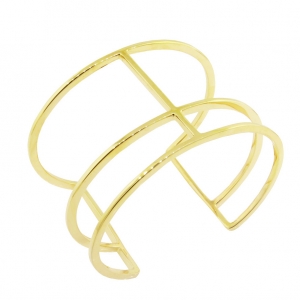 Brazalete 3 tiras, amarillo, platabella